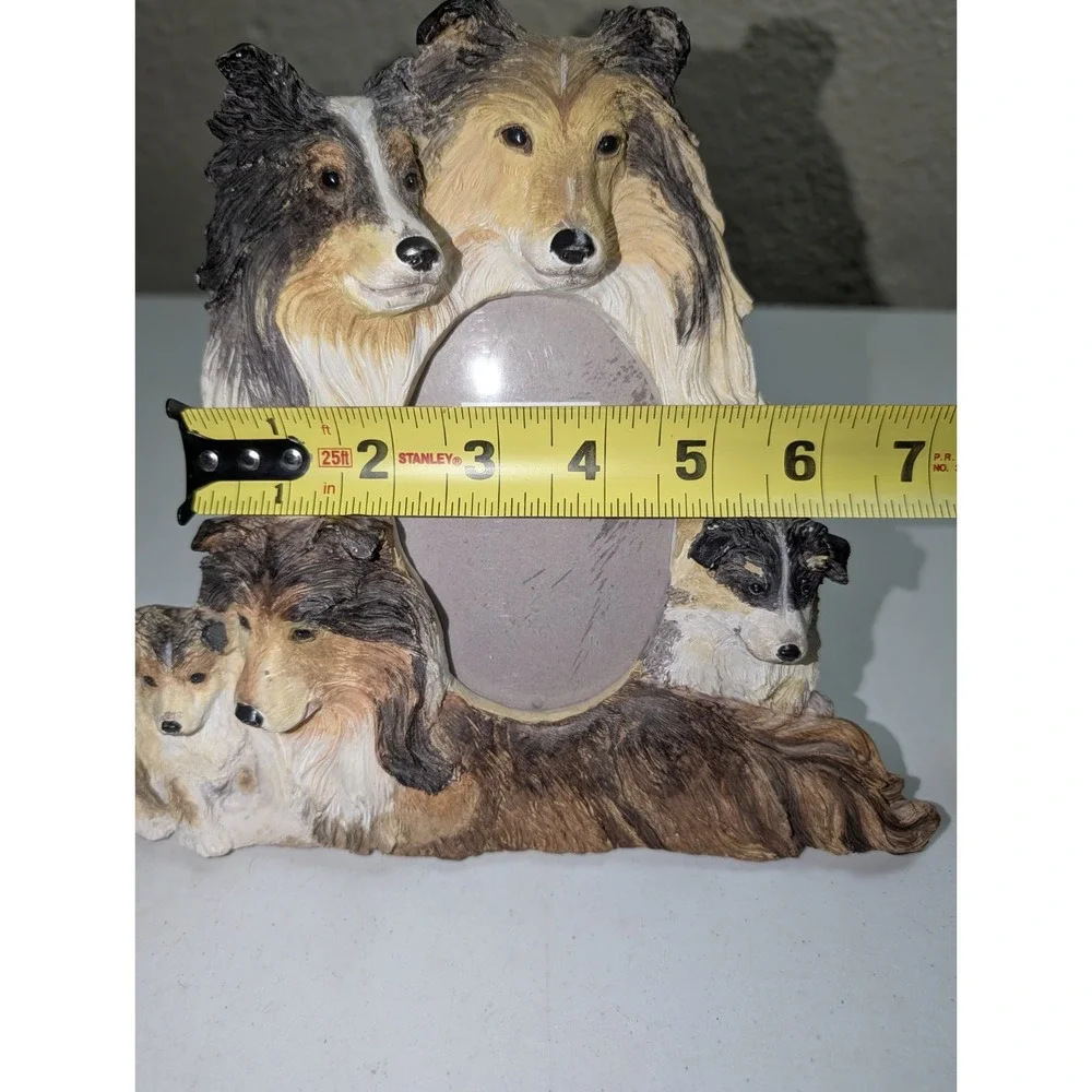 Collie‎ or Sheltie Dog Picture Photo Frame Black With 3D Effect Design 3.5